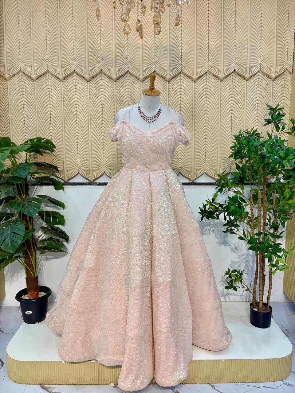 Pink Conical Gown