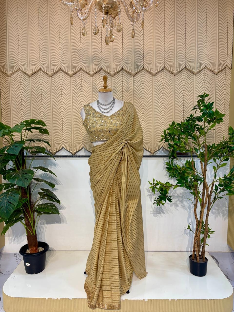 Golden western saree