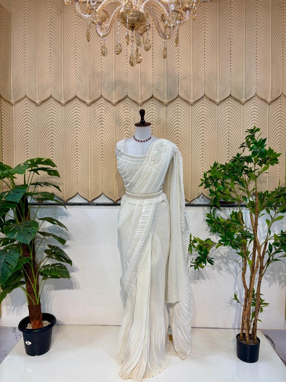 White western saree