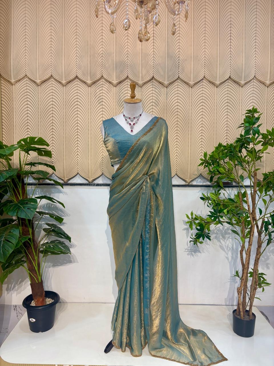 Blue saree