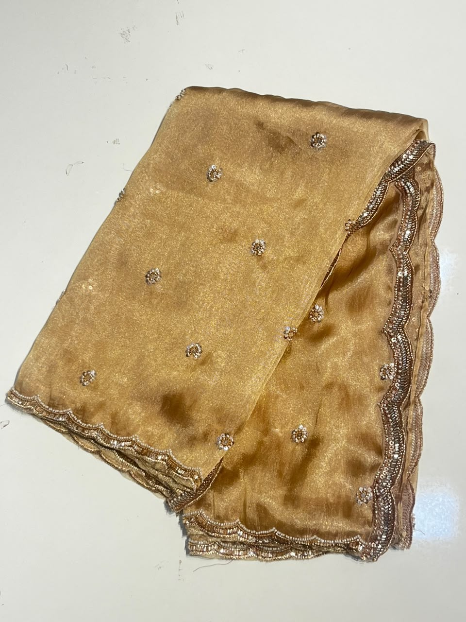golden  organza dupta