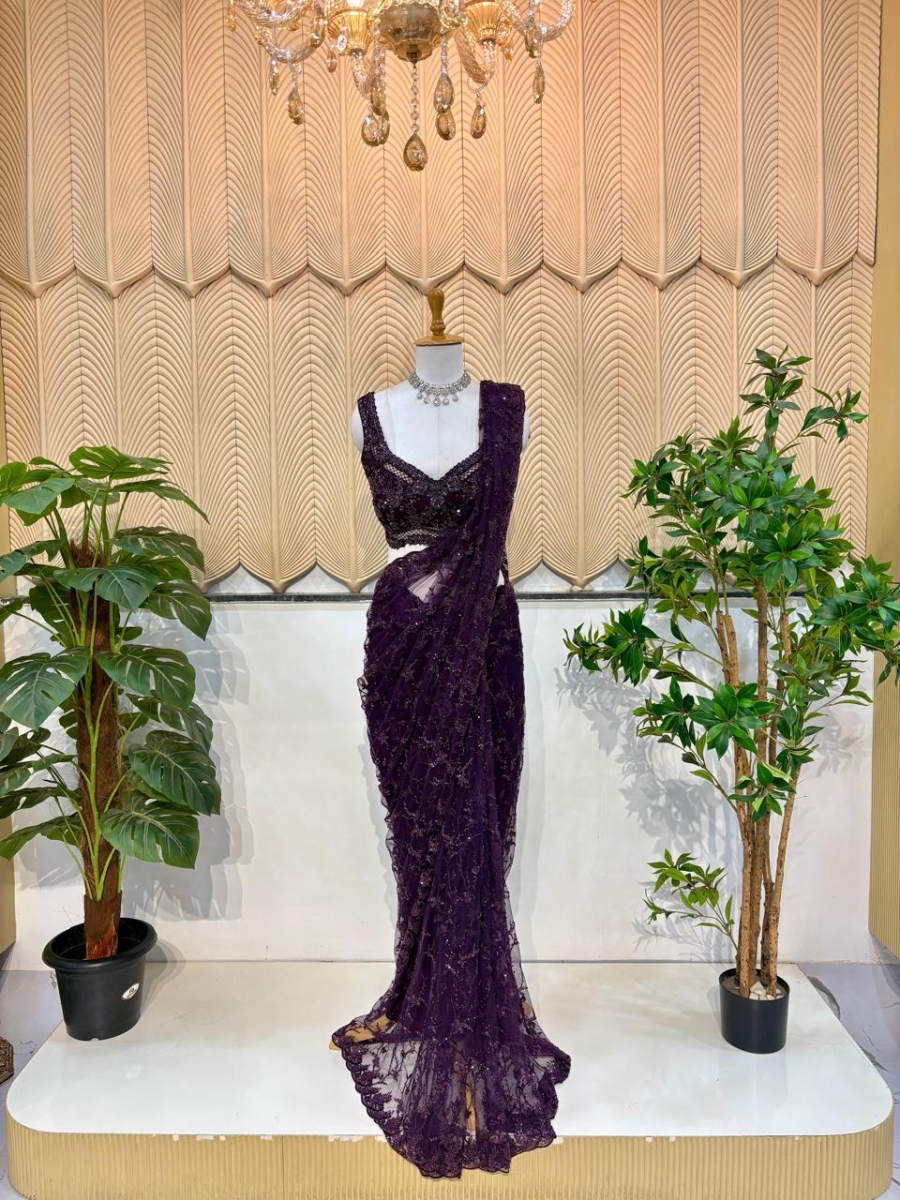 Purple Saree